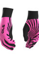 ALÉ Cycling long-finger gloves - SPIRAL DESIGN - pink/black