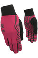 ALÉ Cycling long-finger gloves - SPIRAL DESIGN - pink/black