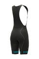 ALÉ Cycling bib shorts - PRR STRADA LADY - black/turquoise