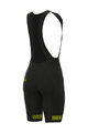 ALÉ Cycling bib shorts - GRAPHICS PRR STRADA LADY - black/yellow