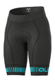 ALÉ Cycling shorts without bib - PRR STRADA LADY - black/turquoise