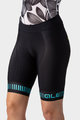 ALÉ Cycling shorts without bib - PRR STRADA LADY - black/turquoise