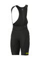 ALÉ Cycling bib shorts - R-EV1 AGONISTA PLUS - black/yellow