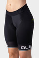 ALÉ Cycling shorts without bib - SOLID BLEND LADY - black/white