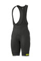 ALÉ Cycling bib shorts - SOLID BLEND WINTER - black/yellow