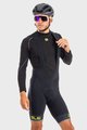 ALÉ Cycling bib shorts - SOLID BLEND WINTER - black/yellow