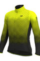 ALÉ Cycling winter long sleeve jersey - R-EV1 CLIMA PROTECTION 2.0 VELOCITY WIND G+ - yellow/black