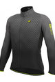 ALÉ Cycling winter long sleeve jersey - R-EV1 CLIMA PROTECTION 2.0 VELOCITY WIND G+ - grey/black