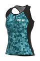 ALÉ Cycling sleeveless jersey - SOLID TRIANGLES LADY - green