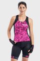 ALÉ Cycling sleeveless jersey - SOLID TRIANGLES LADY - pink/purple