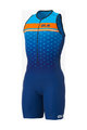 ALÉ Cycling skinsuit - TRIATHLON  STARS LONG TRI - blue/orange