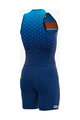ALÉ Cycling skinsuit - TRIATHLON  STARS LONG TRI - blue/orange