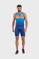 ALÉ Cycling skinsuit - TRIATHLON  STARS LONG TRI - blue/orange