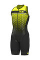 ALÉ Cycling skinsuit - TRIATHLON  STARS LONG TRI - black/yellow