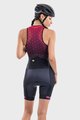 ALÉ Cycling skinsuit - TRIATHLON STARS LONG TRI LADY - red/black