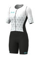 ALÉ Cycling skinsuit - TRIATHLON  MAUI LONG TRI LADY SS - white