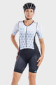 ALÉ Cycling skinsuit - TRIATHLON  MAUI LONG TRI LADY SS - white