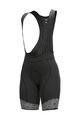 ALÉ Cycling bib shorts - PRS MASTER 2.0 LADY - black/white