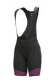 ALÉ Cycling bib shorts - PRS MASTER 2.0 LADY - black/pink