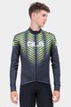 ALÉ Cycling winter long sleeve jersey - SOLID THORN - black/yellow