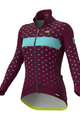 ALÉ Cycling thermal jacket - PR-R STARS - bordeaux/turquoise