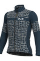 ALÉ Cycling winter long sleeve jersey - SOLID WALL - blue/grey