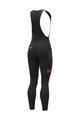 ALÉ Cycling long bib trousers - PR-R MILD - black/pink