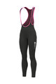ALÉ Cycling long bib trousers - SOLID ESSENTIAL - pink/black