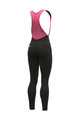 ALÉ Cycling long bib trousers - SOLID ESSENTIAL - pink/black