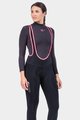 ALÉ Cycling long bib trousers - SOLID ESSENTIAL - pink/black