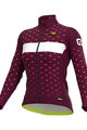 ALÉ Cycling winter long sleeve jersey - PR-R STARS - bordeaux/pink
