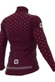 ALÉ Cycling winter long sleeve jersey - PR-R STARS - bordeaux/pink