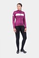 ALÉ Cycling winter long sleeve jersey - PR-R STARS - bordeaux/pink