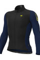 ALÉ Cycling winter long sleeve jersey - R-EV1 WARM RACE 2.0 - blue