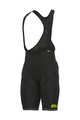 ALÉ Cycling bib shorts - PR-R SELLA PLUS - black/yellow