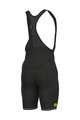 ALÉ Cycling bib shorts - PR-R SELLA PLUS - black/yellow