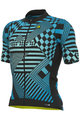 ALÉ Cycling short sleeve jersey - PR-S CHECKER - light blue