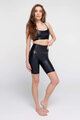 ATHLEEYA leggins - FASHION BIKER SHINE - black
