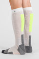 SPORTFUL Cycling knee-socks - APEX LONG - white/yellow