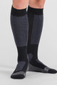 SPORTFUL Cycling knee-socks - WARM WOOL LONG - black/grey