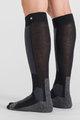SPORTFUL Cycling knee-socks - WARM WOOL LONG - black/grey