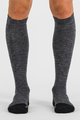 SPORTFUL Cycling knee-socks - EXTRA WARM WOOL LONG - black/grey