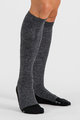 SPORTFUL Cycling knee-socks - EXTRA WARM WOOL LONG - black/grey