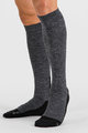 SPORTFUL Cycling knee-socks - EXTRA WARM WOOL LONG - black/grey
