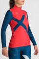SPORTFUL Cycling winter long sleeve jersey - SQUADRA W - red/blue