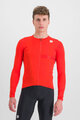 SPORTFUL Cycling summer long sleeve jersey - MATCHY - red