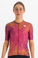 SPORTFUL Cycling short sleeve jersey - ROCKET - cyclamen/brown