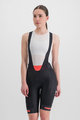 SPORTFUL Cycling bib shorts - NEO - black/red