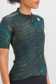 SPORTFUL Cycling short sleeve jersey - CLIFF SUPERGIARA - black/turquoise