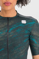 SPORTFUL Cycling short sleeve jersey - CLIFF SUPERGIARA - black/turquoise